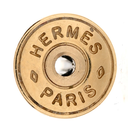 Hermes Permabrass Buffalo Horn Resille Earrings 4 of 5