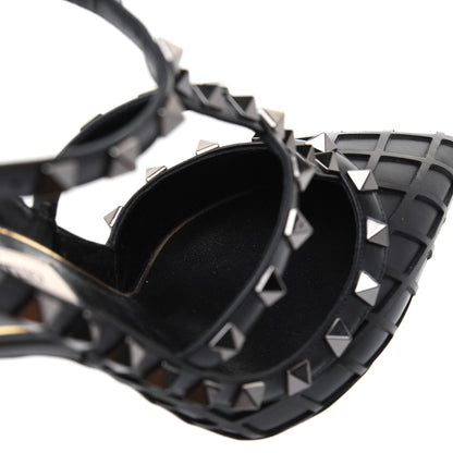 Valentino Garavani Calfskin Nappa Boudoir Rockstud Ankle Strap 100mm Pumps 38 Black 12 of 12