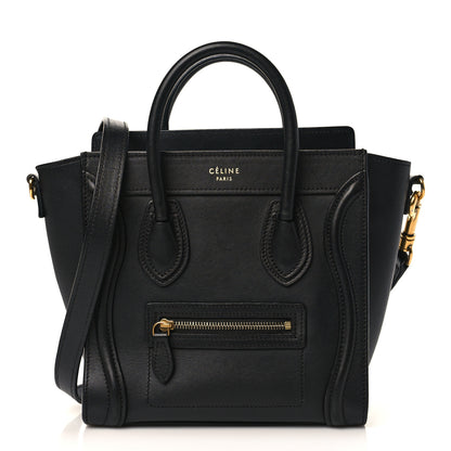 Celine Smooth Calfskin Nano Luggage Black 1 of 8