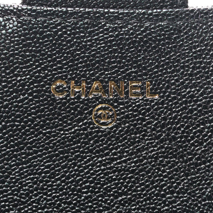 Chanel Iridescent Caviar Quilted Medium Flap Wallet Black 6 of 8