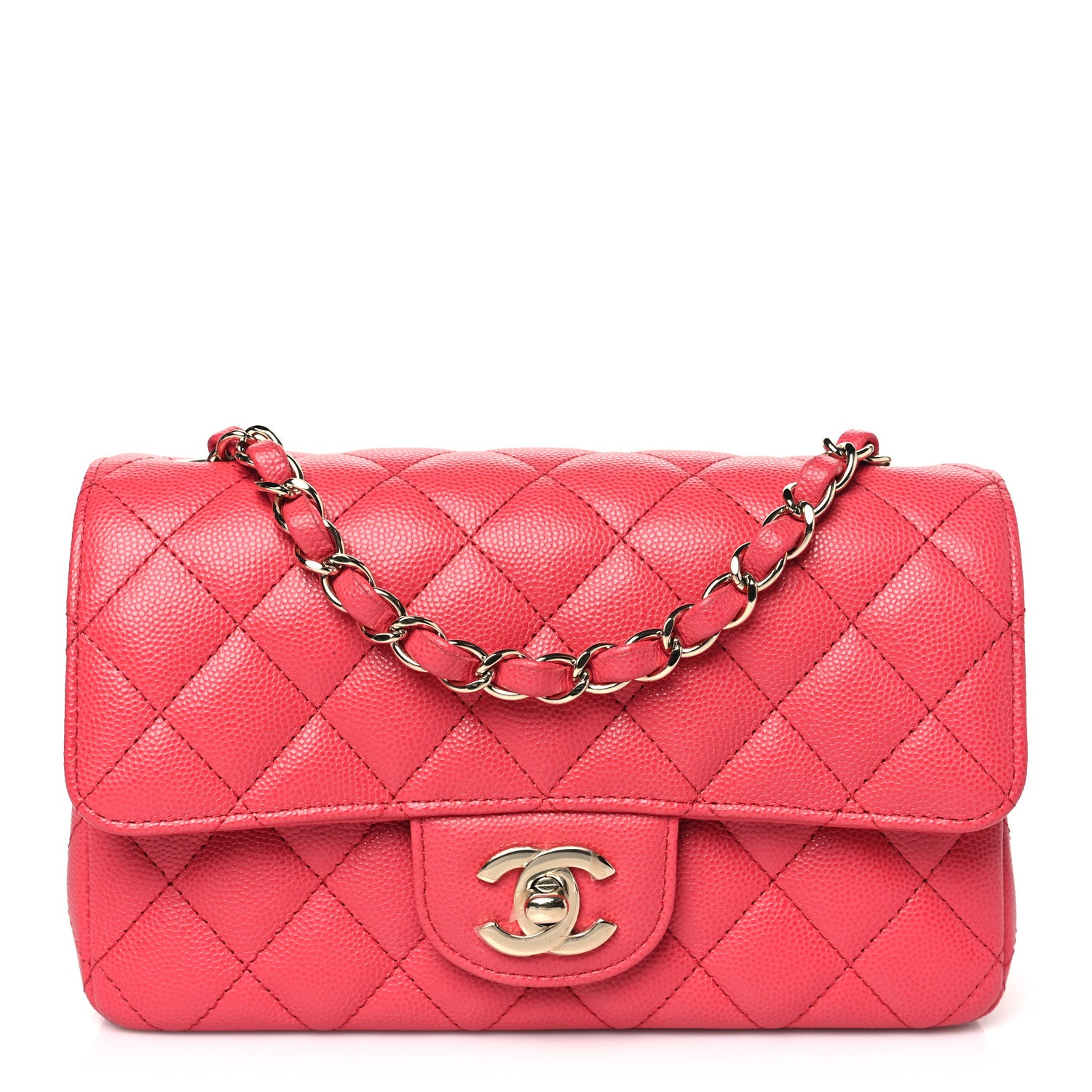 Chanel Caviar Quilted Mini Rectangular Flap Dark Pink 1 of 11
