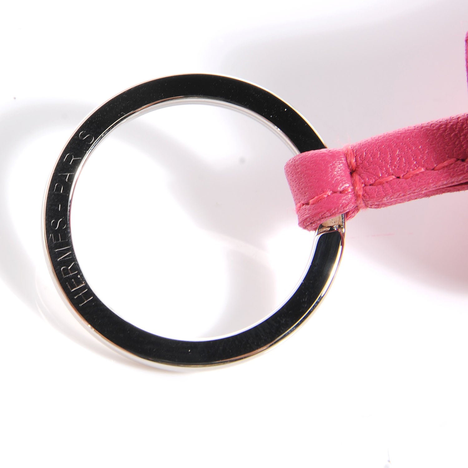 Hermes Lambskin Carmen Tassel Key Holder Fuchsia 3 of 5