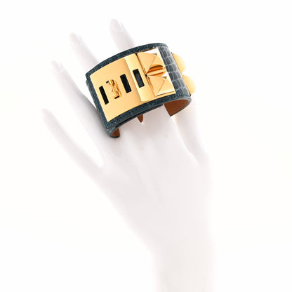 Hermes Shiny Alligator Collier De Chien CDC Bracelet S Colvert 2 of 6