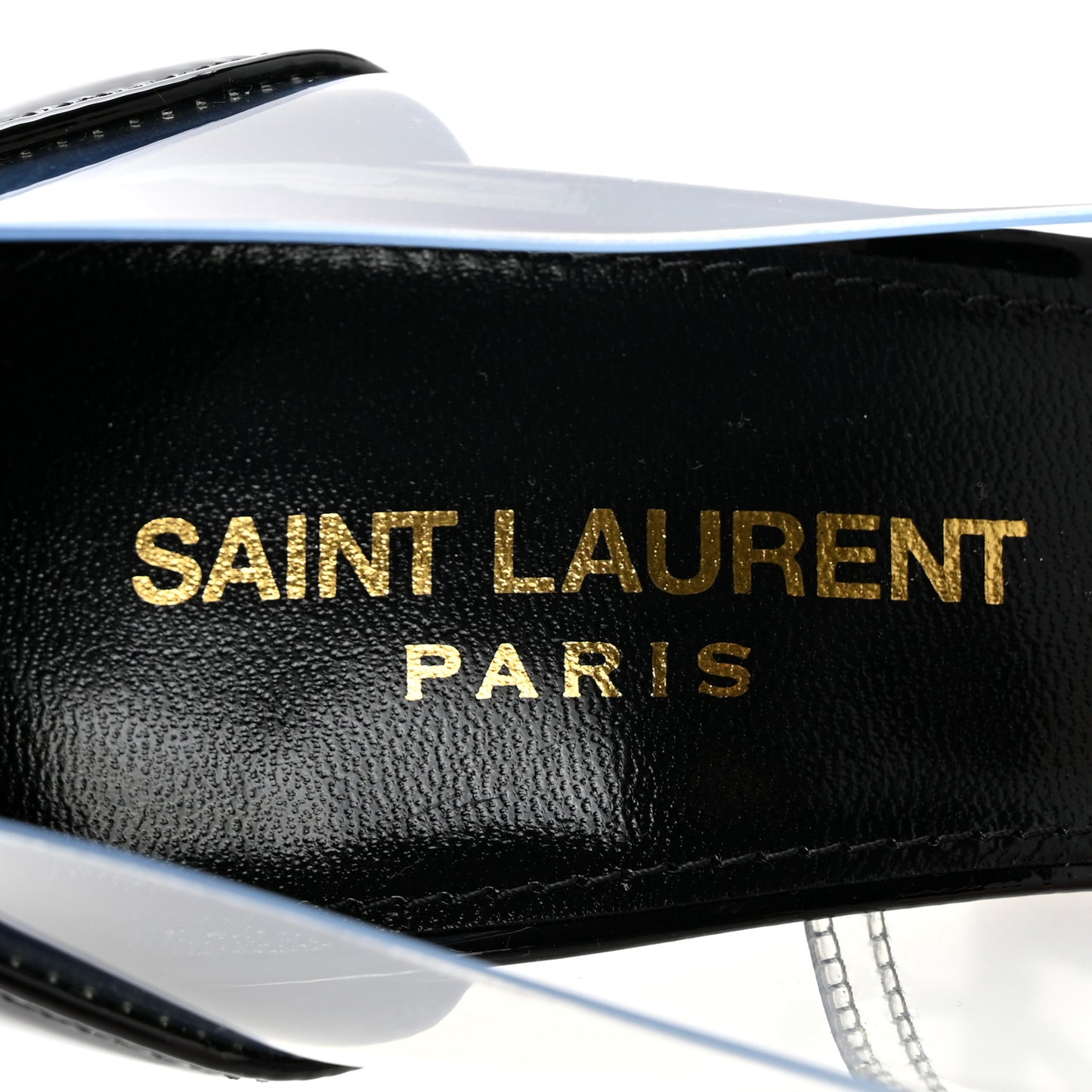 Patent Calfskin PVC Opyum 110 Pump 36.5 Black Transparent