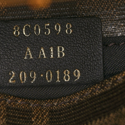 Fendi Glazed Fabric FF 1974 Belt Hip Belt Baguette Bag Mogano Panna 10 of 12