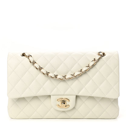 Chanel Caviar Quilted Medium Double Flap White 1 of 12