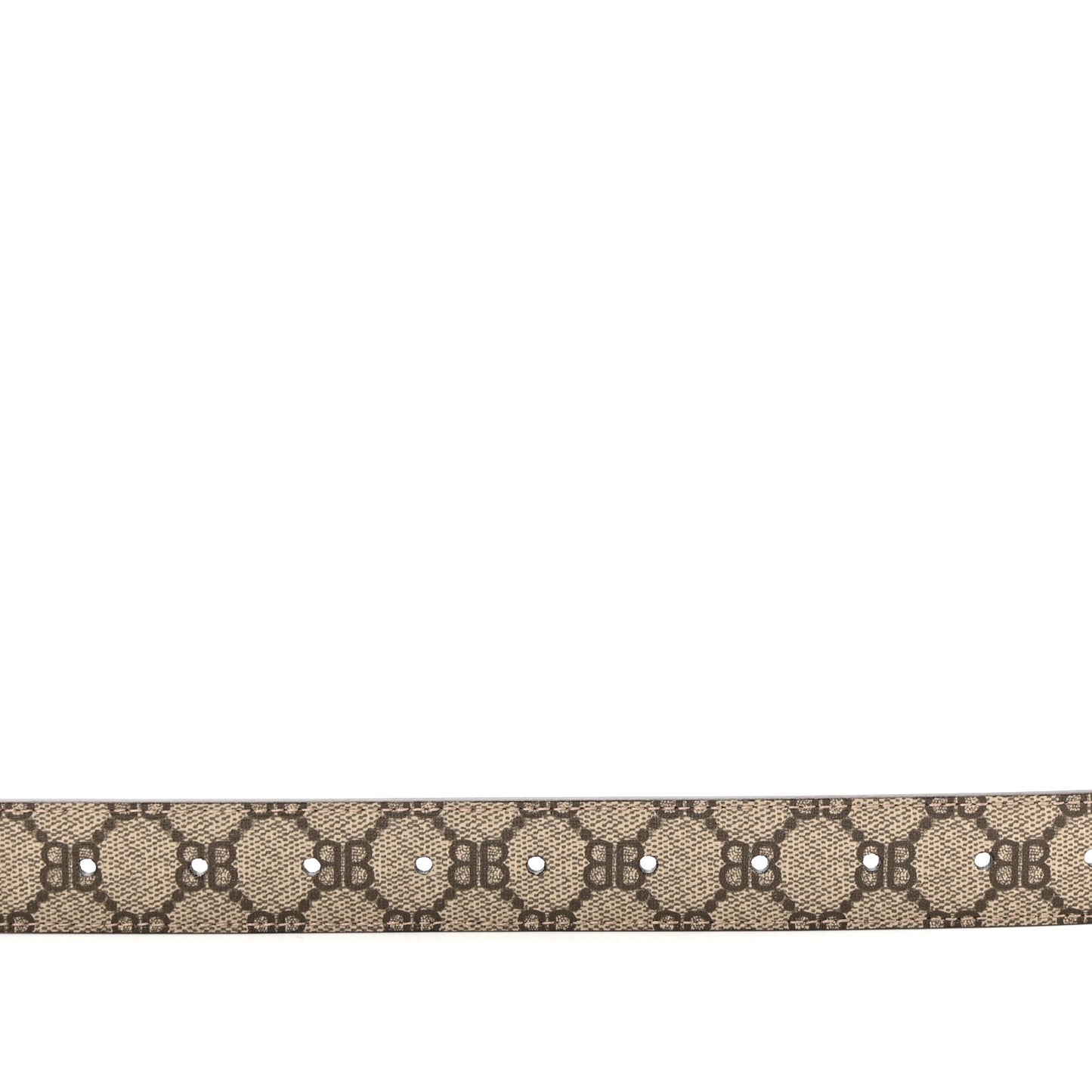 X BALENCIAGA BB Supreme Monogram Belt 80 32 Beige Ebony