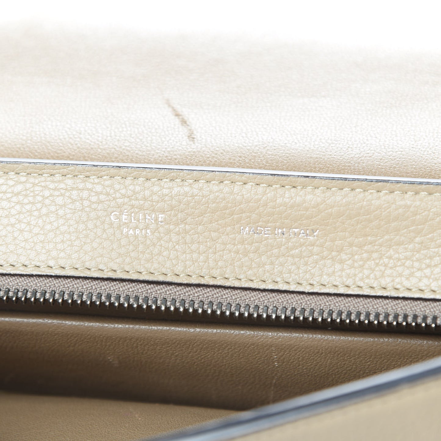 Drummed Calfskin Suede Medium Trapeze Dune