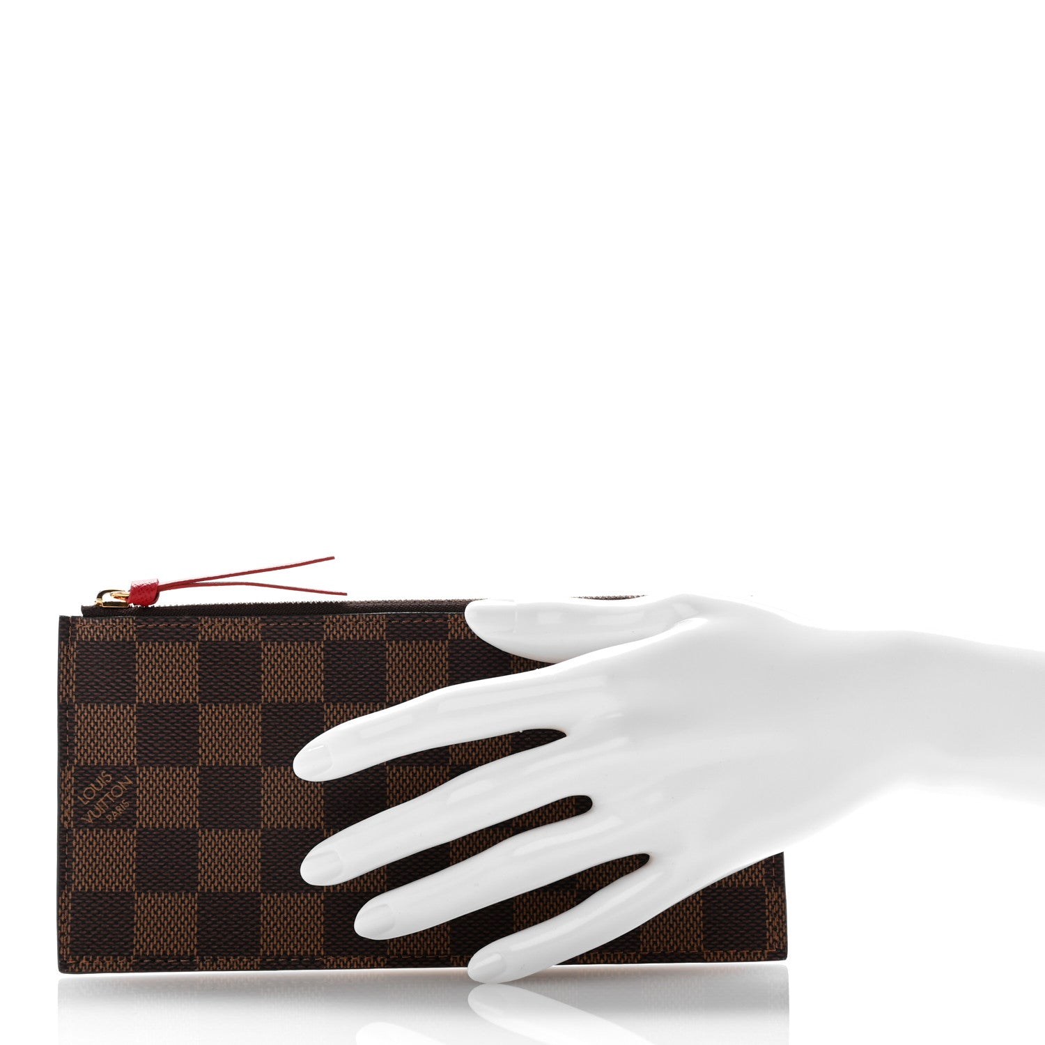 Louis Vuitton Damier Ebene Felicie Chain Wallet Zippered Insert 2 of 6