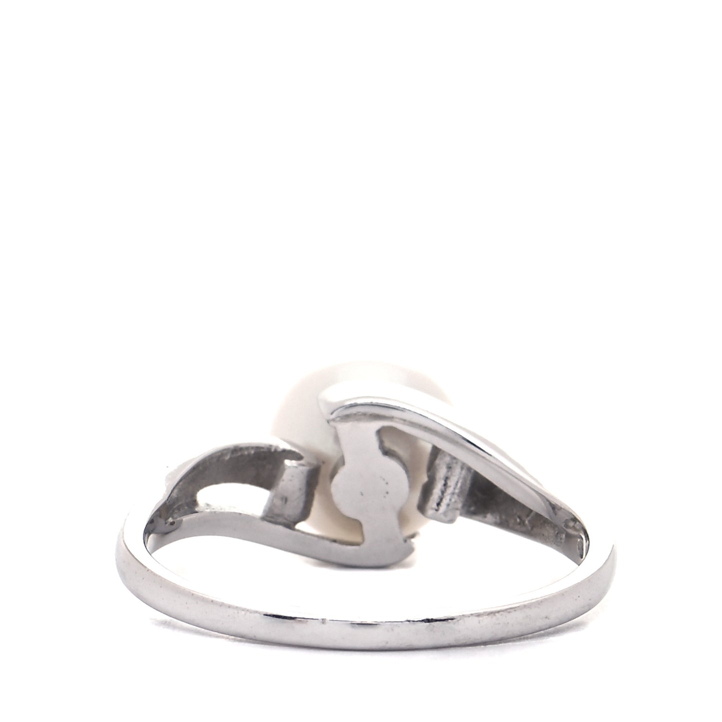 18K White Gold Akoya Pearl 7mm Ring 51 5.75