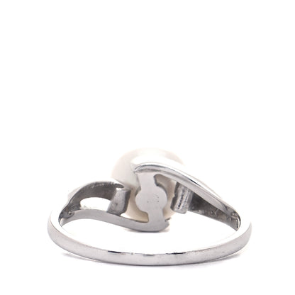 Mikimoto 18K White Gold Akoya Pearl 7mm Ring 51 5.75 3 of 5