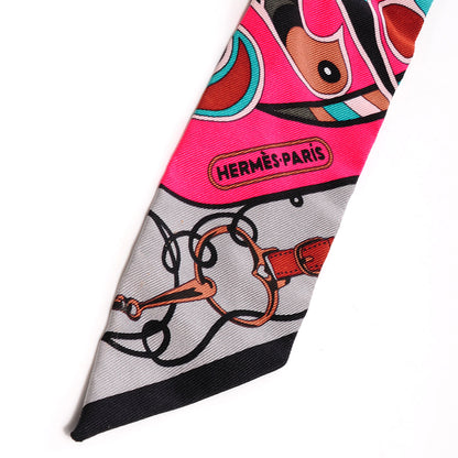 Hermes Silk Folklore Twilly 4 of 5