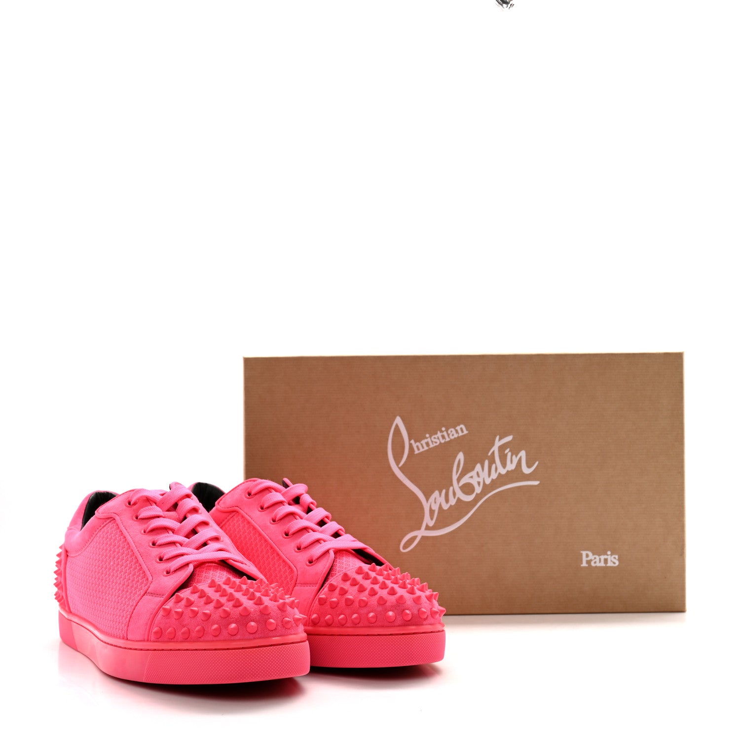 Christian Louboutin Veau Velours Mesh Mens Seavaste 2 Orlato Flat Sneakers 44 Poupidou 12 of 12
