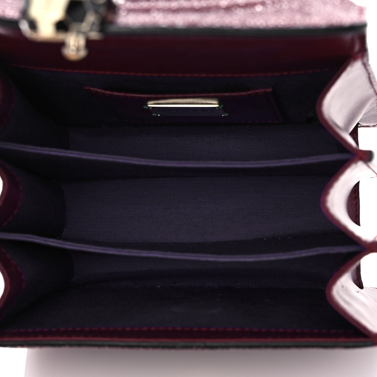 Bulgari Calfskin Galuchat Serpenti Forever Crossbody Plum 5 of 15