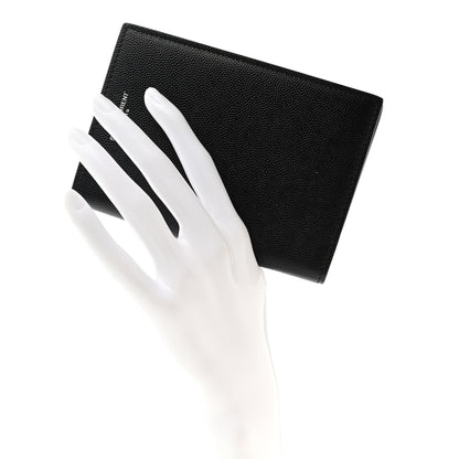 Saint Laurent Grain De Poudre Passport Holder Black 2 of 7