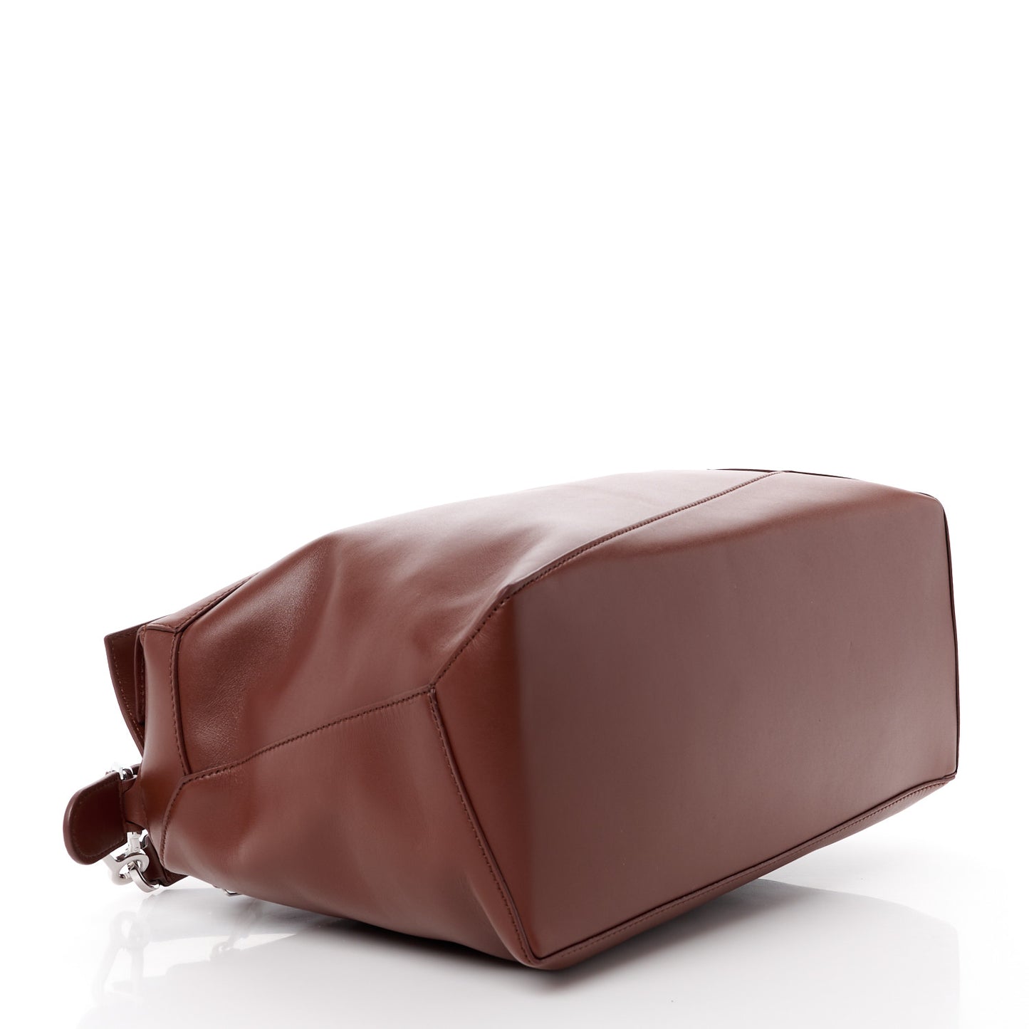 Shiny Calfskin Large Puzzle Bag Brownie