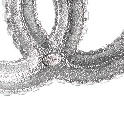 Chanel Baguette Crystal CC Brooch Silver 4 of 5