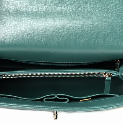 Chanel Caviar Quilted Small Coco Handle Flap Green 4 of 6