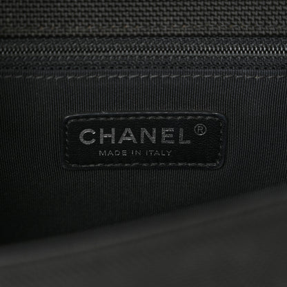 Chanel Canvas Quilted New Medium Fluo Boy Flap Black Grey Yellow 6 of 12