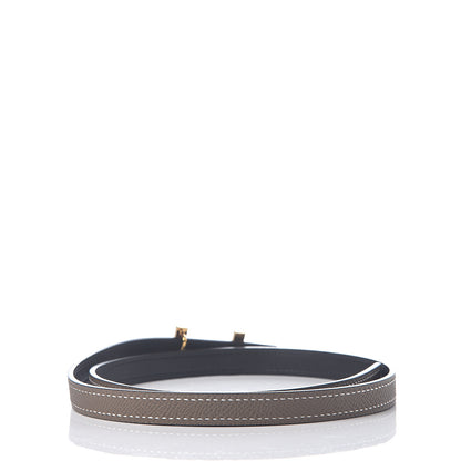 Hermes Swift Epsom 13mm Focus Belt H Belt 65 Black Etoupe 2 of 5