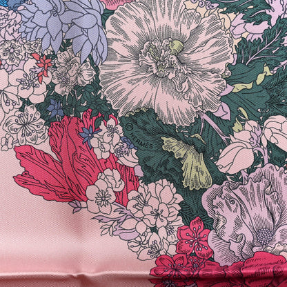 Hermes Silk Twill Robe Legere Scarf 90 Rose Hortensia Bleu 4 of 6