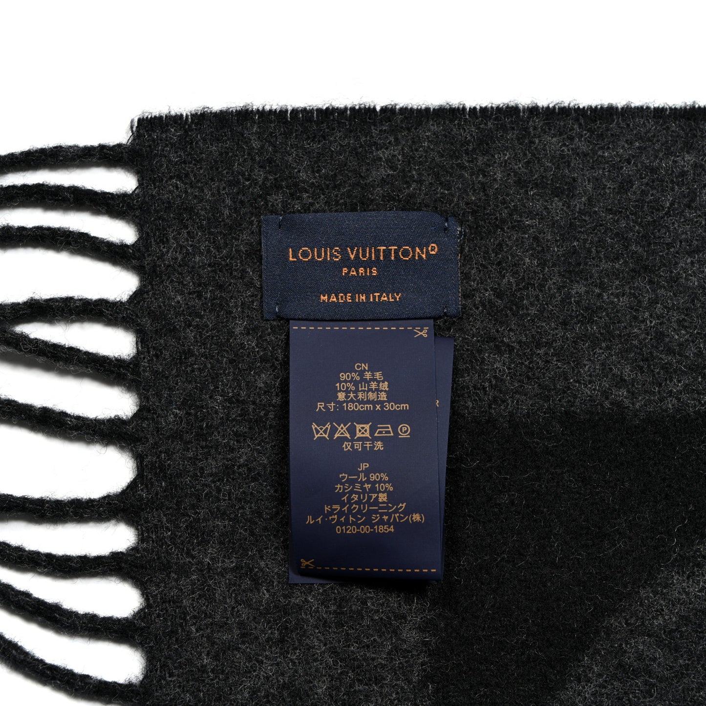 Lambswool Angora Cardiff Scarf Black Grey