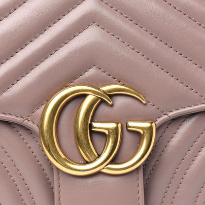 Gucci Calfskin Matelasse Small GG Marmont Shoulder Bag Porcelain Rose 13 of 13