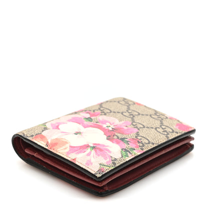 Gucci GG Supreme Monogram Blooms Card Case Beige Multicolor Dry Rose 4 of 7