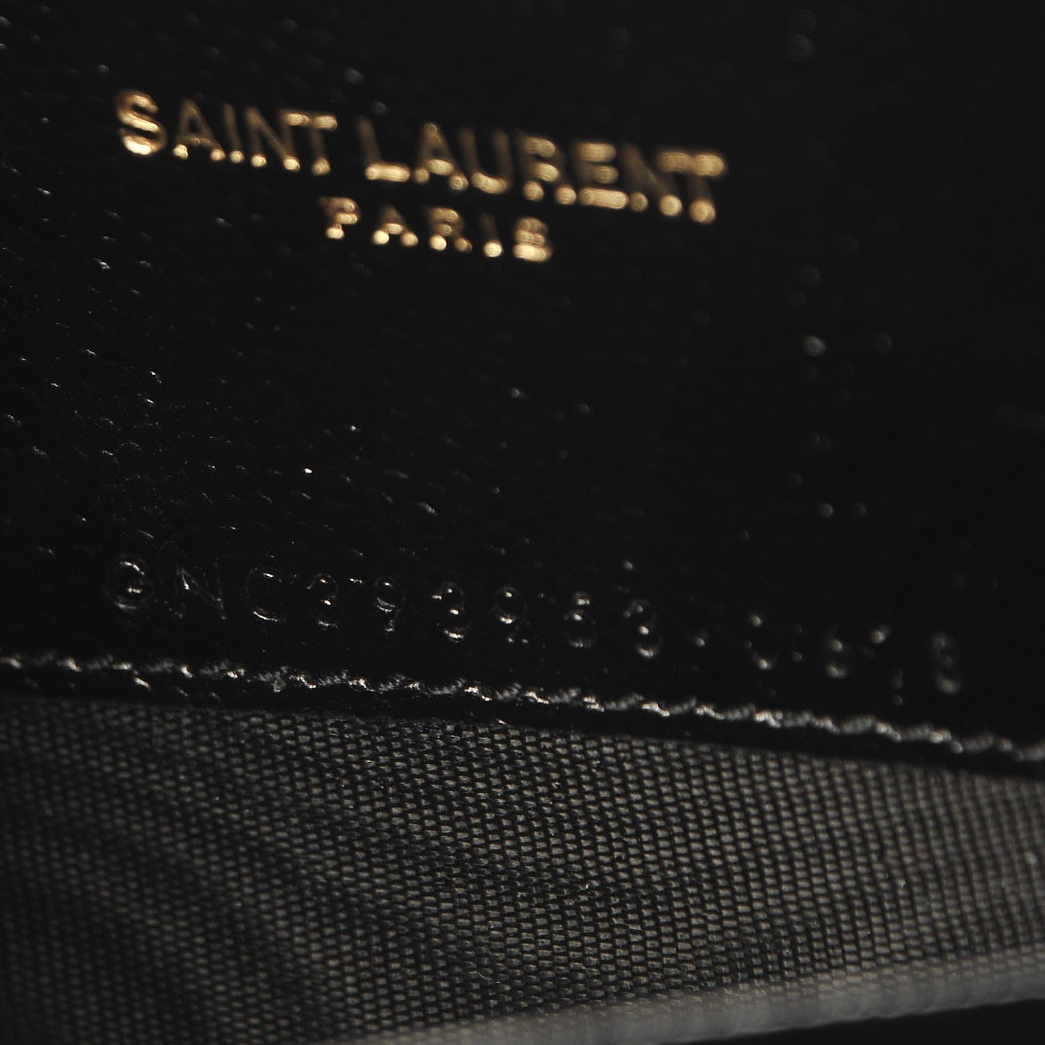 Saint Laurent Grain De Poudre Matelasse Chevron Monogram Envelope Chain Wallet Black 7 of 8