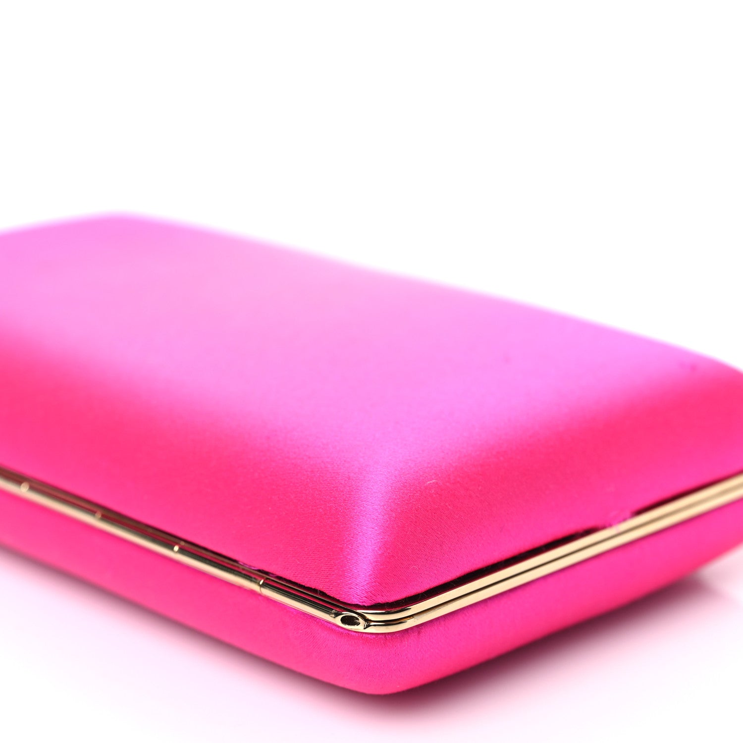 Jimmy Choo Satin Crystal Clemmie Clutch Fuchsia 10 of 10