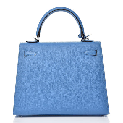 Hermes Epsom Kelly Sellier 25 Bleu Paradis 4 of 35