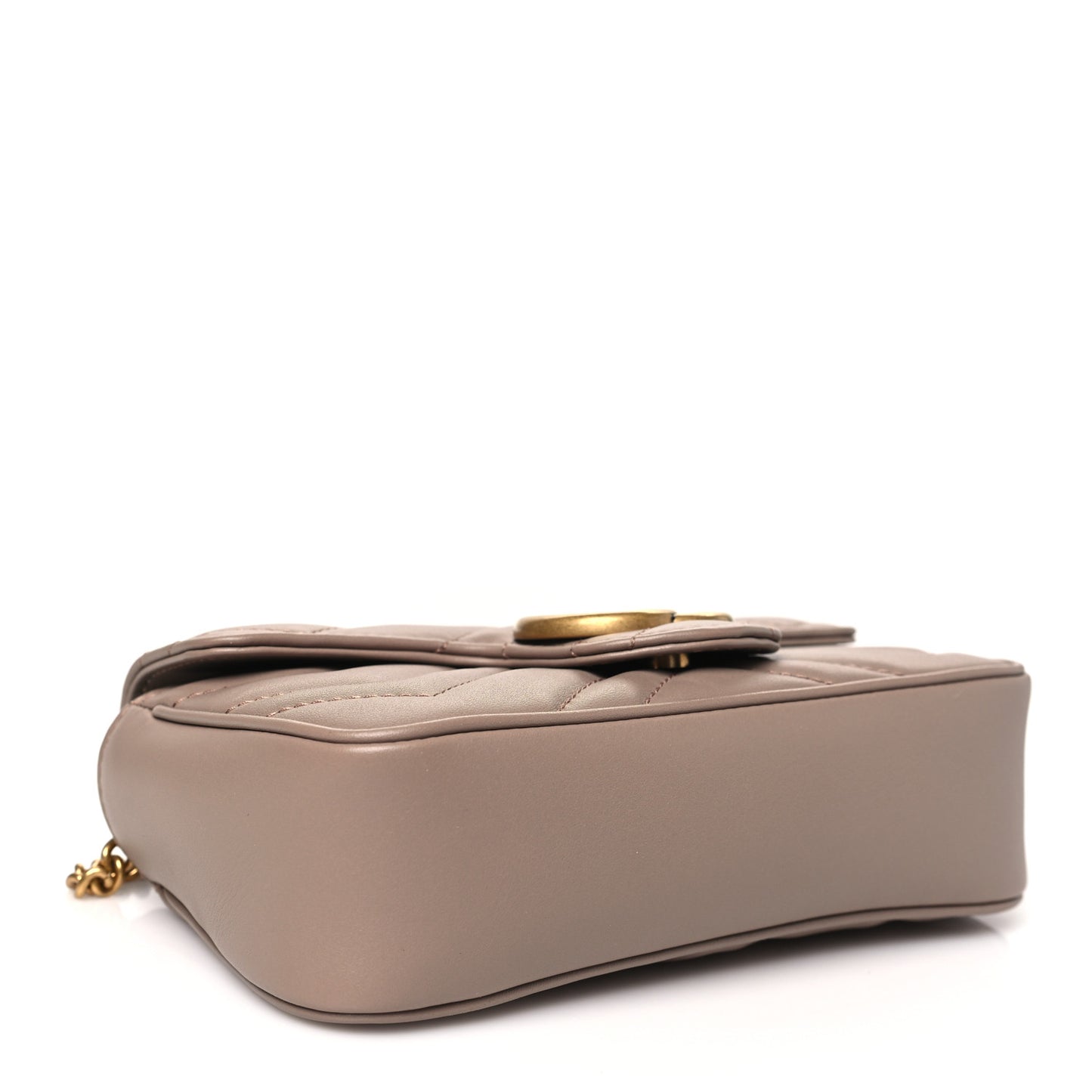 Calfskin Matelasse Super Mini GG Marmont Shoulder Bag Porcelain Rose