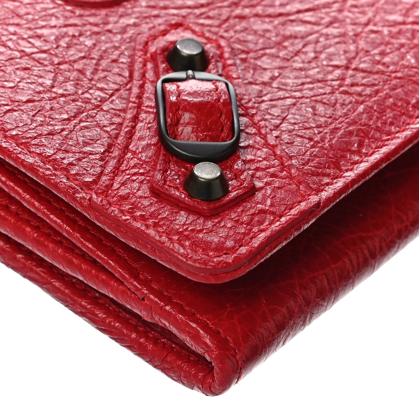 Agneau Classic Hardware Continental Zip Around Wallet Rouge Tango