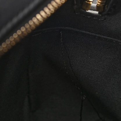 Fendi Glazed Fabric Vitello Century FF 1974 Stamp Patch Mini Camera Case Mogano Panna Black 13 of 14