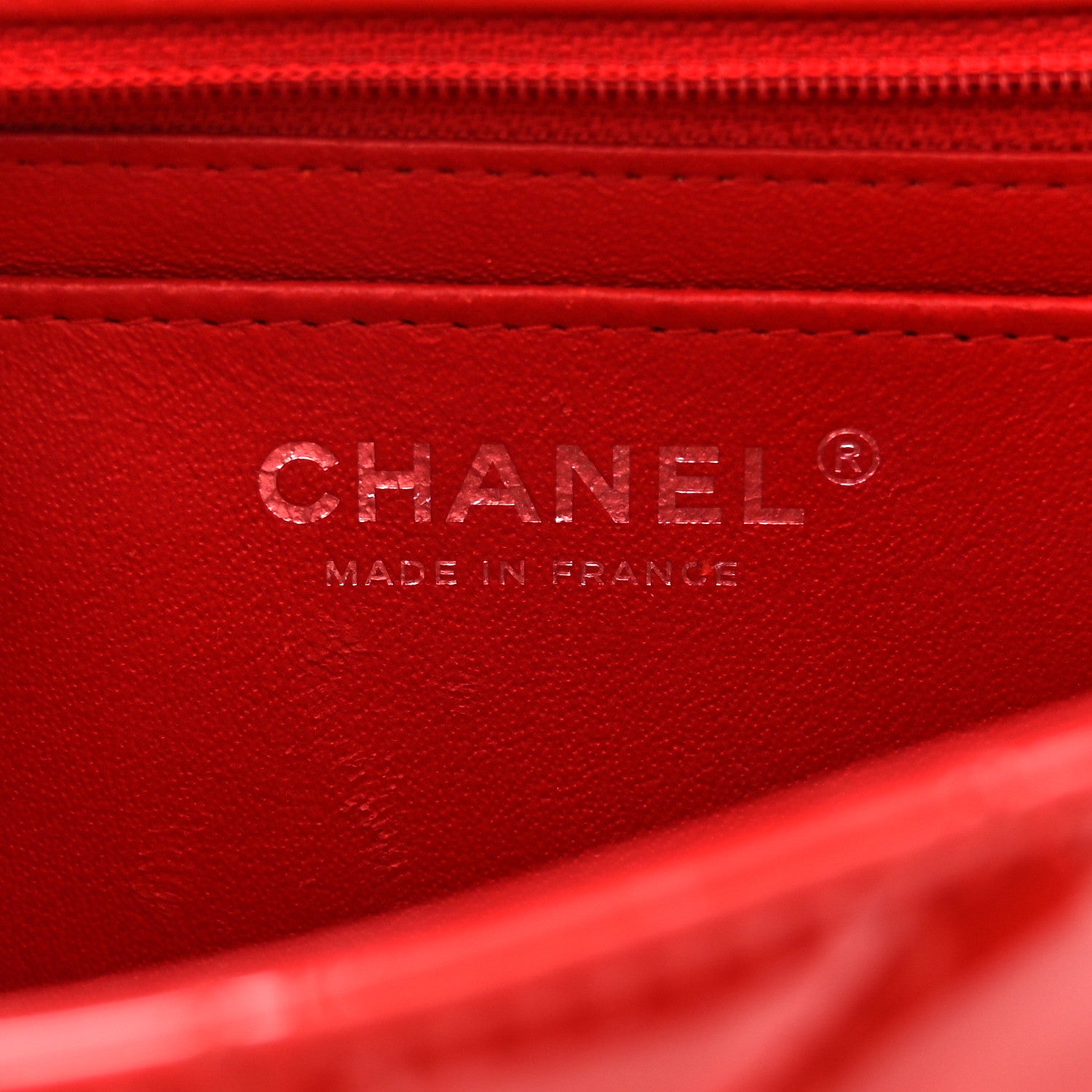 Chanel Patent Calfskin Quilted Bi-Color Mini Rectangular Flap Red Black 6 of 12