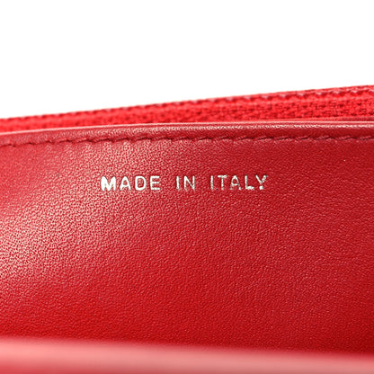 Chanel Patent Camellia Embossed Wallet On Chain WOC Red 7 of 11
