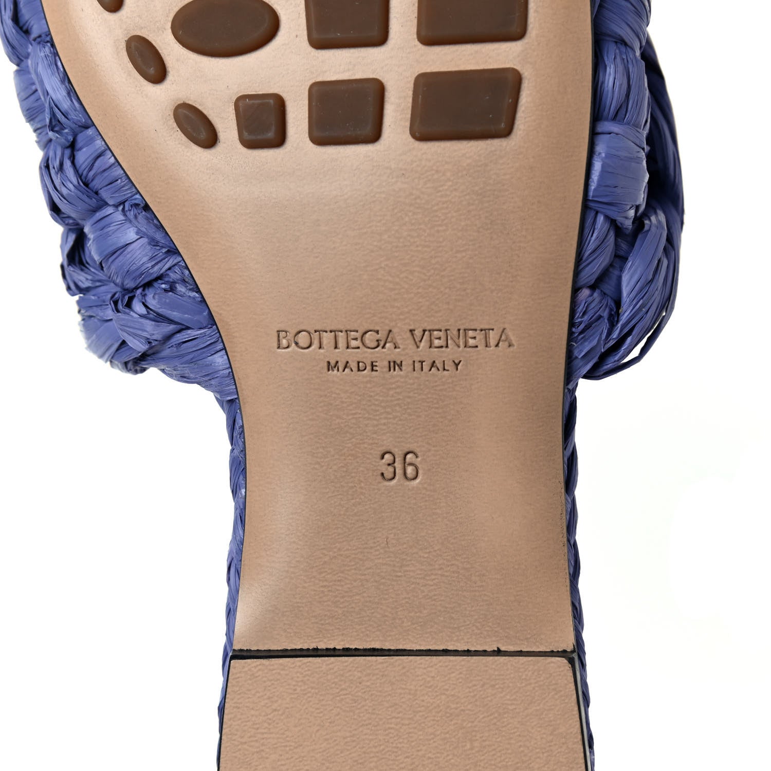 Bottega Veneta Raffia Twisted Intrecciato Stretch Flat Sandals 36 Lavender 7 of 7