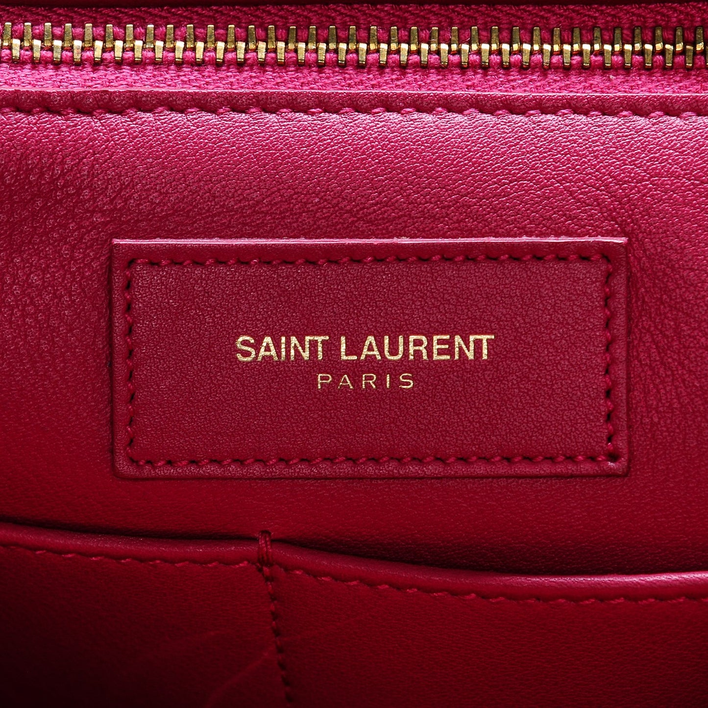 Calfskin Medium Classic Y Cabas Fuchsia