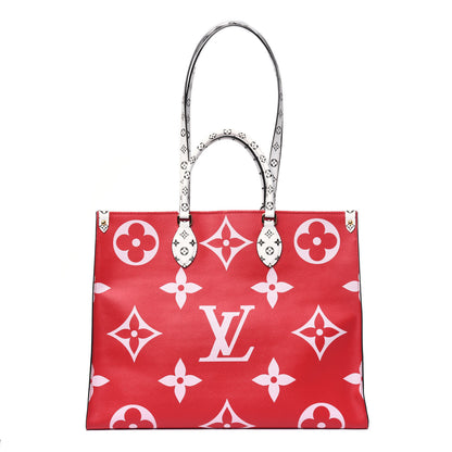 Louis Vuitton Monogram Giant Onthego GM Rouge Rose 1 of 7