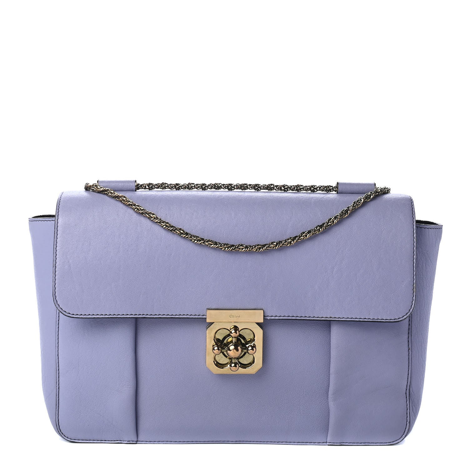 Chloe Goatskin Large Elsie Shoulder Bag Purple 1 of 5