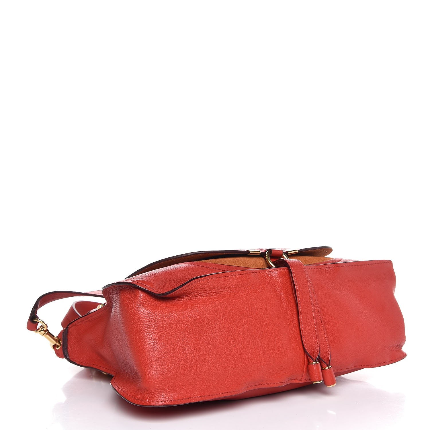 Chloe Calfskin Medium Marcie Nude Satchel Red 5 of 8
