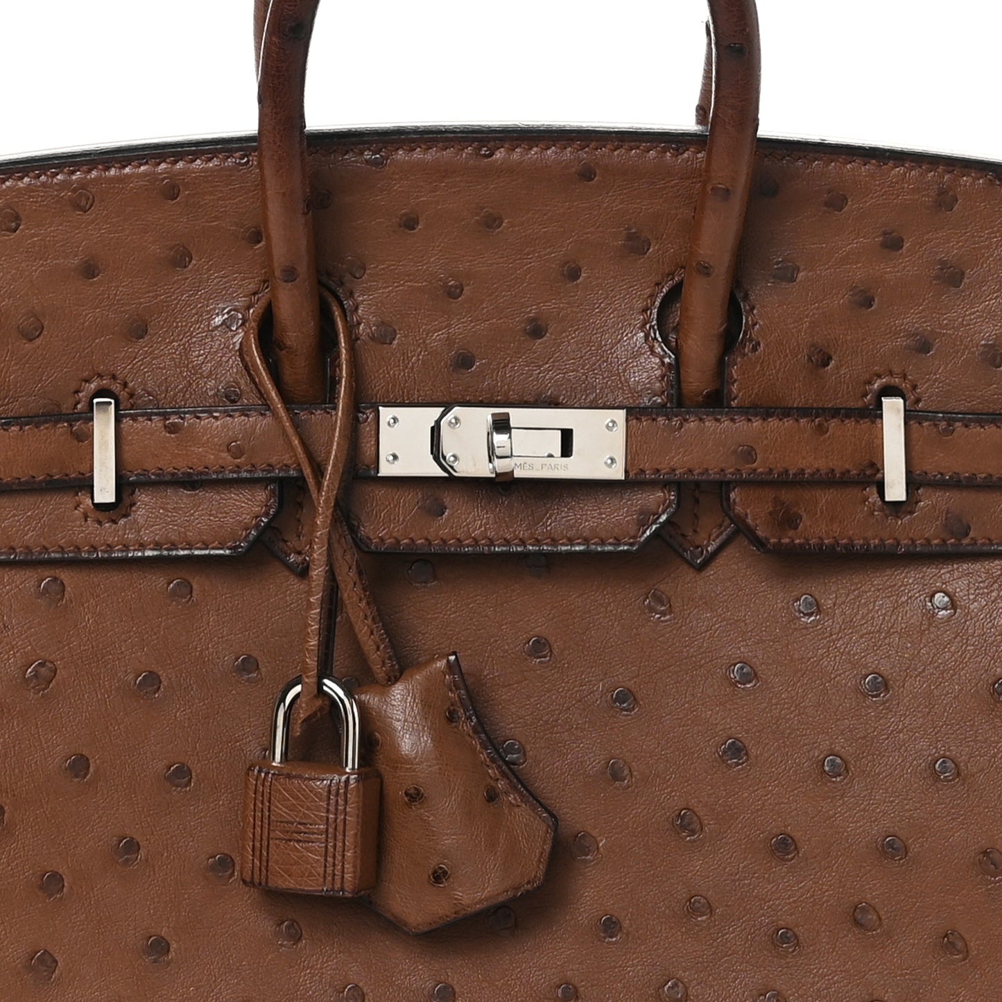 Ostrich Birkin 25 Noisette