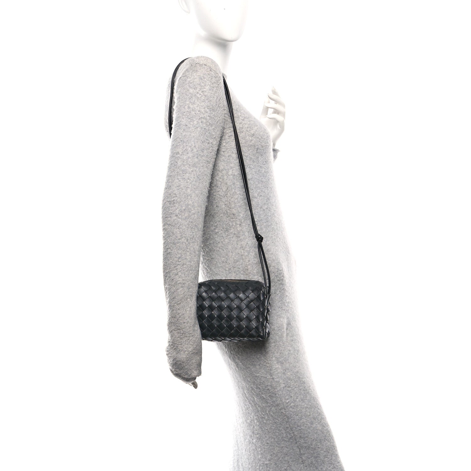 Bottega Veneta Nappa Intrecciato Mini Loop Camera Bag Black 2 of 9