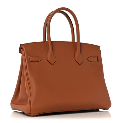 Hermes Swift Epsom Tressage Birkin 30 Gold Bleu de Nord Bleu Indigo 3 of 34