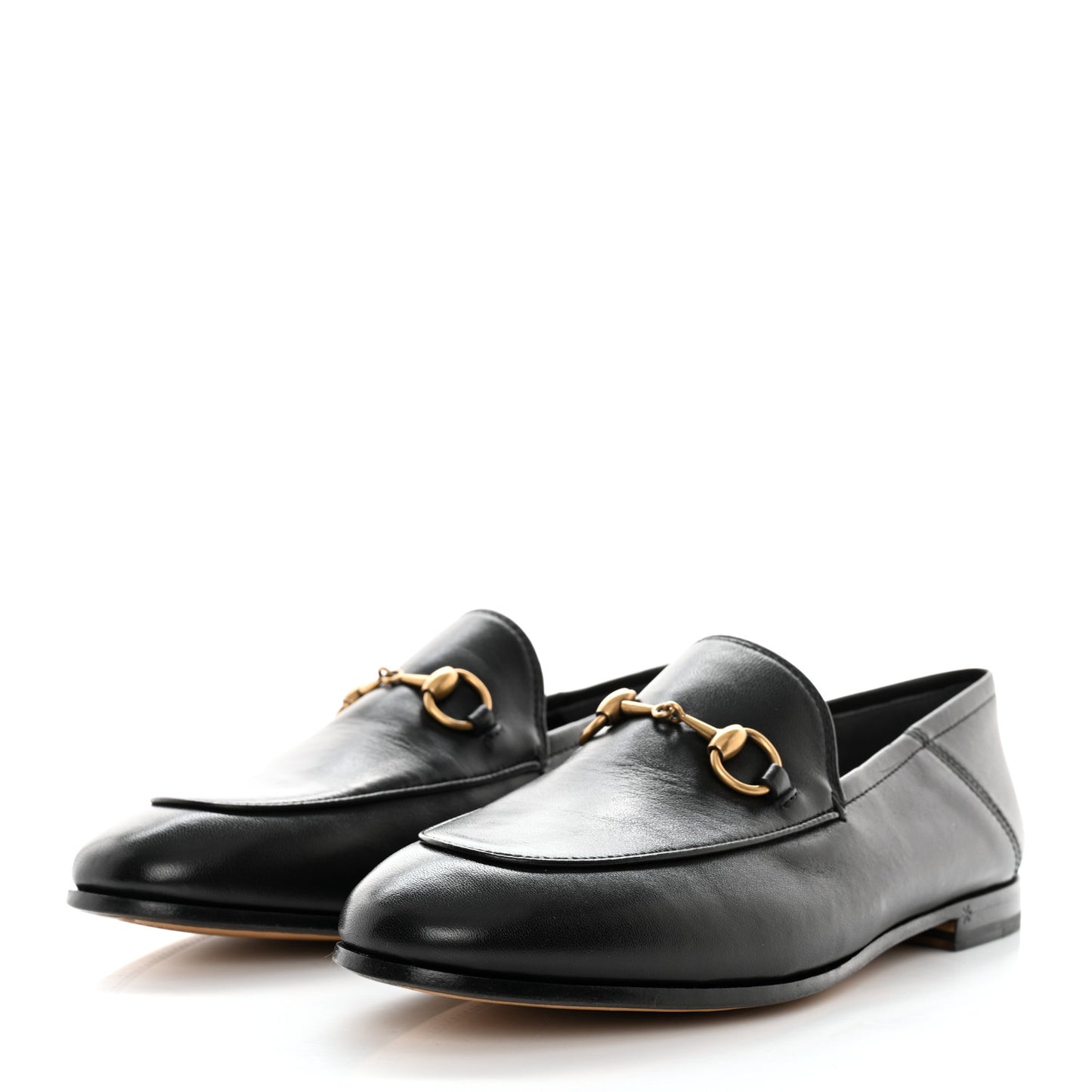 Lambskin Womens Brixton Horsebit Loafers 37 Black