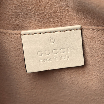 Gucci Calfskin Matelasse Small GG Marmont Chain Shoulder Bag White 6 of 9