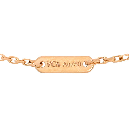 Van Cleef & Arpels 18K Rose Gold Carnelian Sweet Alhambra Bracelet 3 of 4