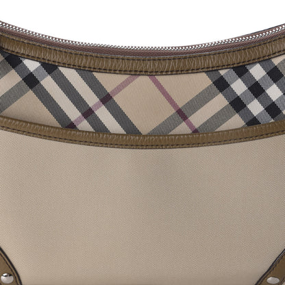 Burberry Canvas Nova Check Shoulder Bag Beige 8 of 8