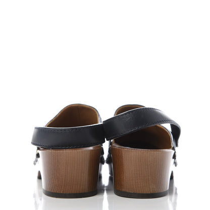Christian Dior Canvas Oblique Diorquake 20mm Slingback Clogs 39 Deep Blue 6 of 9