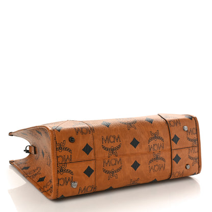 MCM Visetos Maxi Large Munchen Tote Cognac 4 of 8